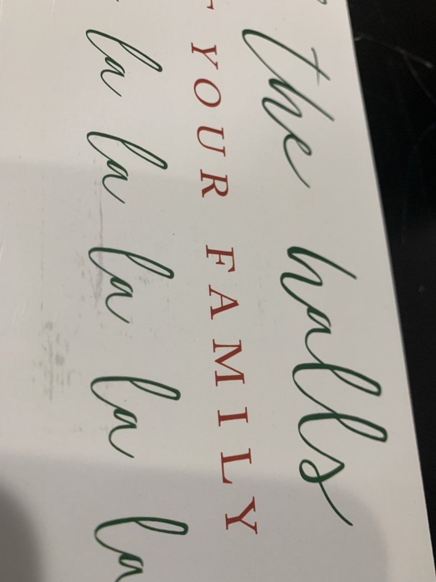 Plaque en bois de Noël humoristique "Deck The Halls" faite à la main pour tablettes et manteaux de cheminée 10x4x1 Rouge Vert