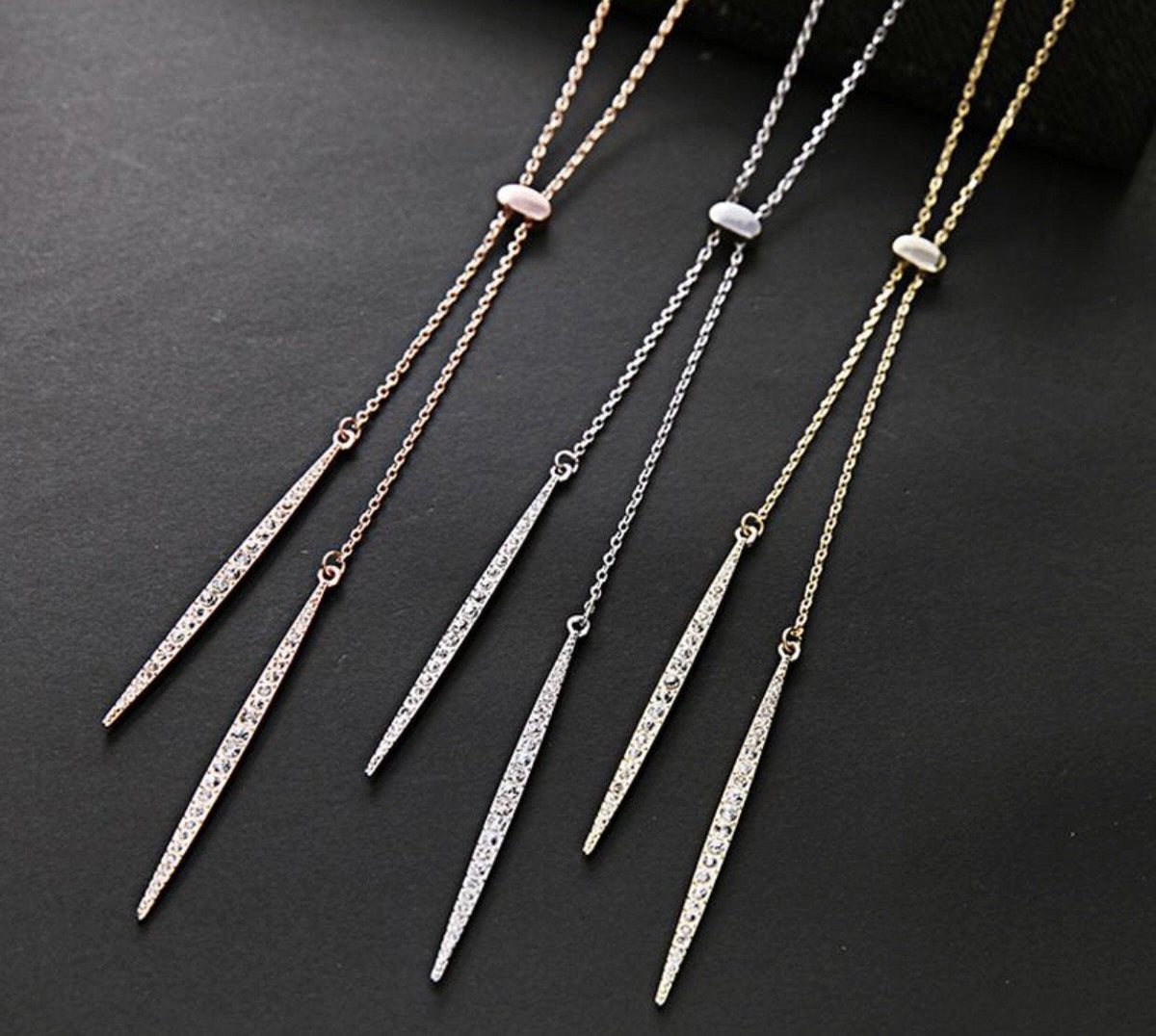 Pave Lariat-Kette