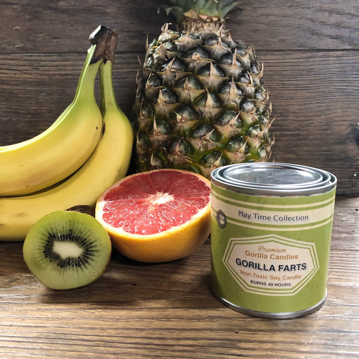 Gorilla Farts Duftkerzenkollektion mit fruchtig-frischem Duft Natürliches tropisches Fruchtaroma als Geschenkidee