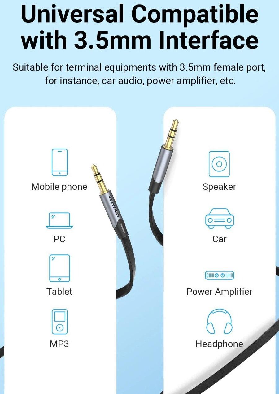 Jack 3.5mm Aux Cable 3.5mm Audio Cable Jack Headphones Speaker Cable Male Stereo Audio Cable Fabric Braided Compatible For Headphones Smartphone Car Stereos