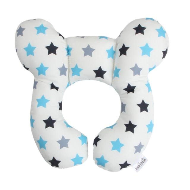Kids Children Baby Pillow Soft Neck Support Infant Car Cushion U-Shape Cotton Infant Nursing Pillow Toddler Sleep Positioner Air Mesh Organic Cotton Protection for Flat Head Baby Pillow for Newborn Breathable Adjustable Infants and Baby Neck Head Support