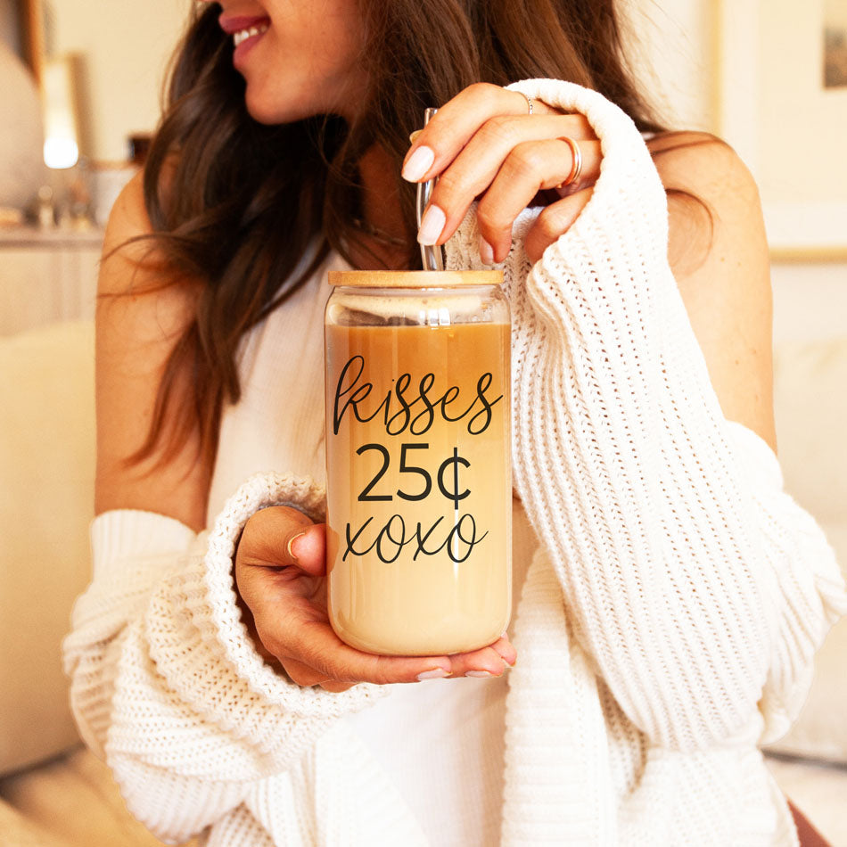Gobelet en verre de 20 oz avec couvercle en bambou - Le sarcasme est mon langage de l'amour - Tasse à boire