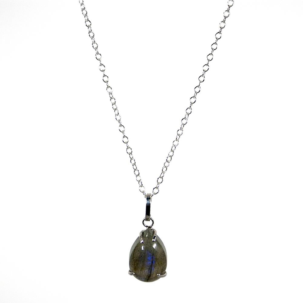 Pendentif en argent sterling labradorite en forme de goutte