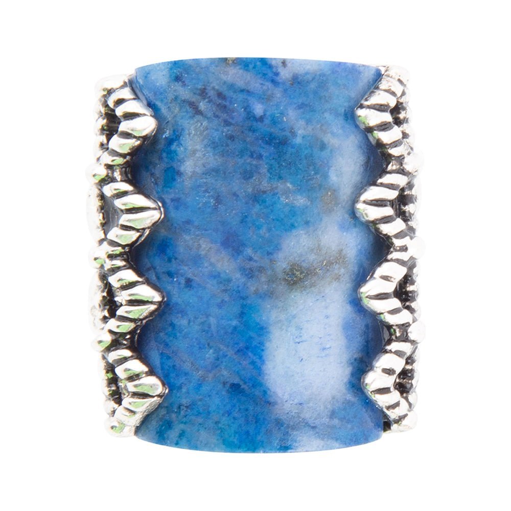 Blue Lapis Slice and Sterling Silver Ring - ThisandThatShoppe