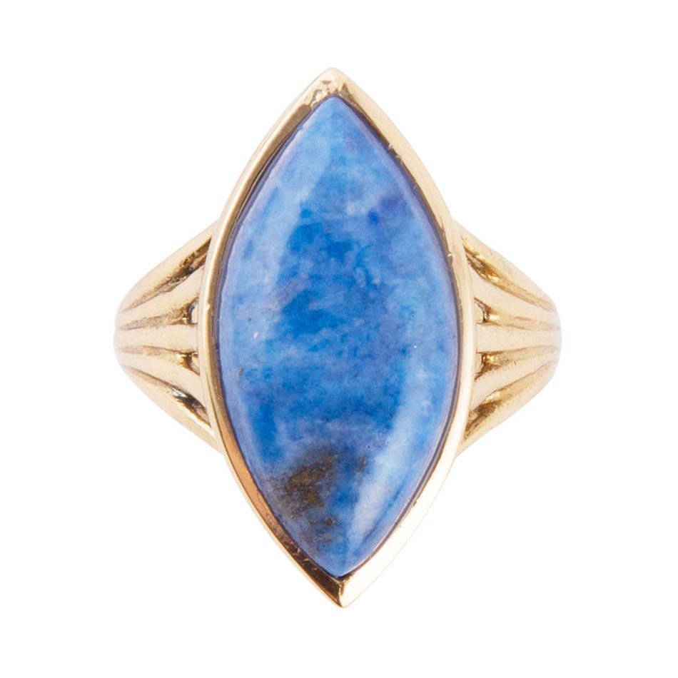 Blue Lapis Golden Spark Ring - ThisandThatShoppe