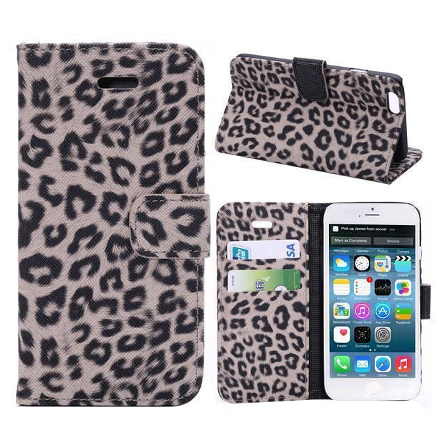 Leather Case For iPhone 11 12 13 14 Pro Max Mini XR XS Max X 8 7 Plus Leopard Flip Case Cover For iPhone Wallet Case Compatible with iPhone with Adjustable Stand and 2 Card Holders Shock Protection Lightweight Phone Case