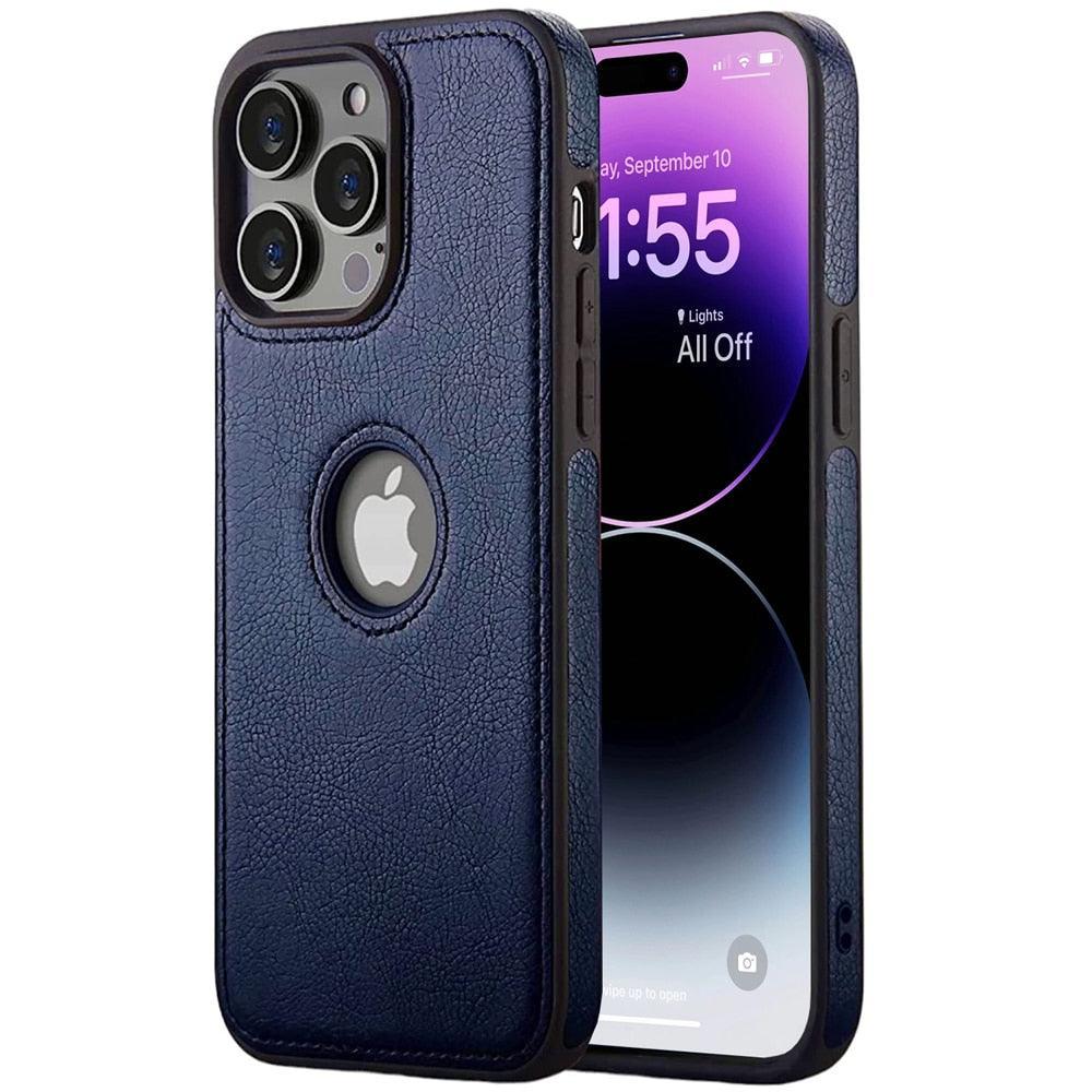 Leather Case Thin Flexible Soft Grip Luxury PU Leather Cover for Men Durable Anti-Scratch Full Phone Cases For iPhone 14 Pro Max 14 Plus Case Slim PU Leather Soft Shockproof Back Cover for iPhone 14 Pro