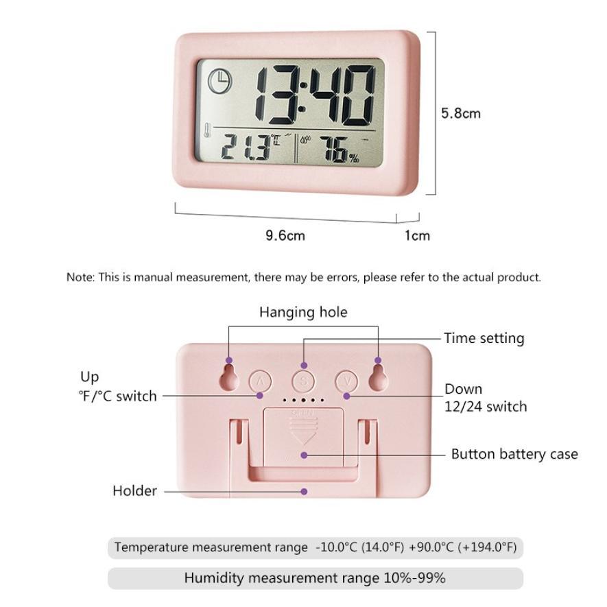 LED Digital Clock Digital Alarm Clock Battery Operated Small Desk Clocks with Smart Night Light Date Indoor Temperature LCD Electronic Clock for Bedroom Electronic Digital Screen Desktop Clock for Home Office Backlight Snooze Desk Clocks