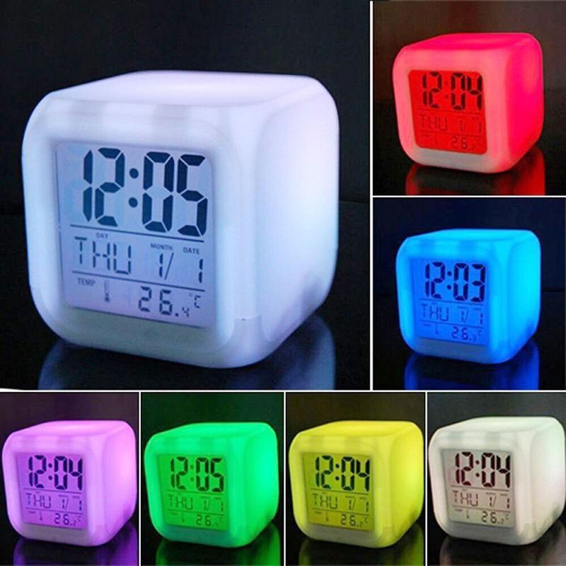 LED Digital Smart Alarm Clock Electronic Desktop Clocks LCD Display Showing Time Alarm Date Bedside Alarm Clocks with Snooze for Bedroom Kitchen Office Battery Operated Watch Table Electronic Desktop Clocks USB Wake Up Clock Wake Up Time