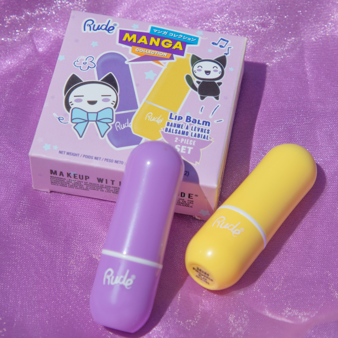 RUDE Manga Collection Lippenbalsam-Duo – Grape Kiss / Pineapple Kiss Duo