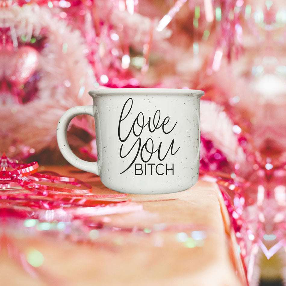 Tasse à café en céramique "Love You Bitch" 410 ml – Cadeau drôle et insolent pour la meilleure amie