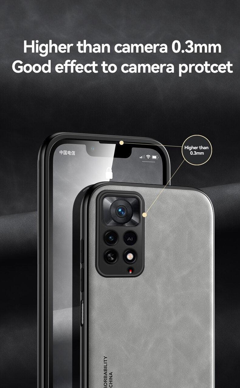 Luxury Leather Magnetic Case For Xiaomi Redmi Note 11 10 9 11E Pro 11S 10S 12 12X 10C POCO X3 NFC Pro F3 Covers With Metal Plate Leather Premium Back Cover Mobile Phone Case Flexible Protective Ultra Thin Scratchproof Phone Cover