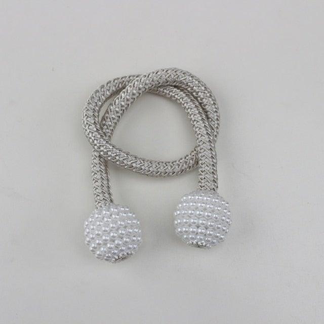 Magnets Curtains Clamps Curtain Holder Pompom Tieback Magnetic Clips Hanging Balls Tie Back Home Decoration Accessories Magnetic Curtain Tiebacks European Style Decorative Curtain Drape Tie With Strong Magnetic For Home And Office Decoration