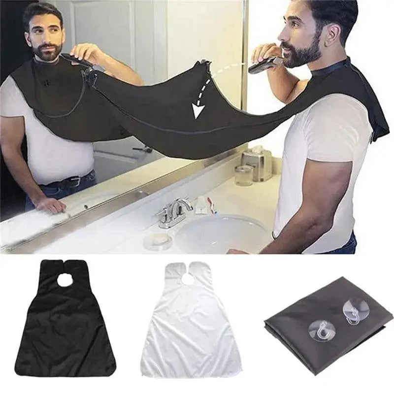 Man Practical Bathroom Waterproof Male Beard Hair Care Shave Portable Apron Mustache Cutting Repair Bib Household Cleaning Tools - ThisandThatShoppe