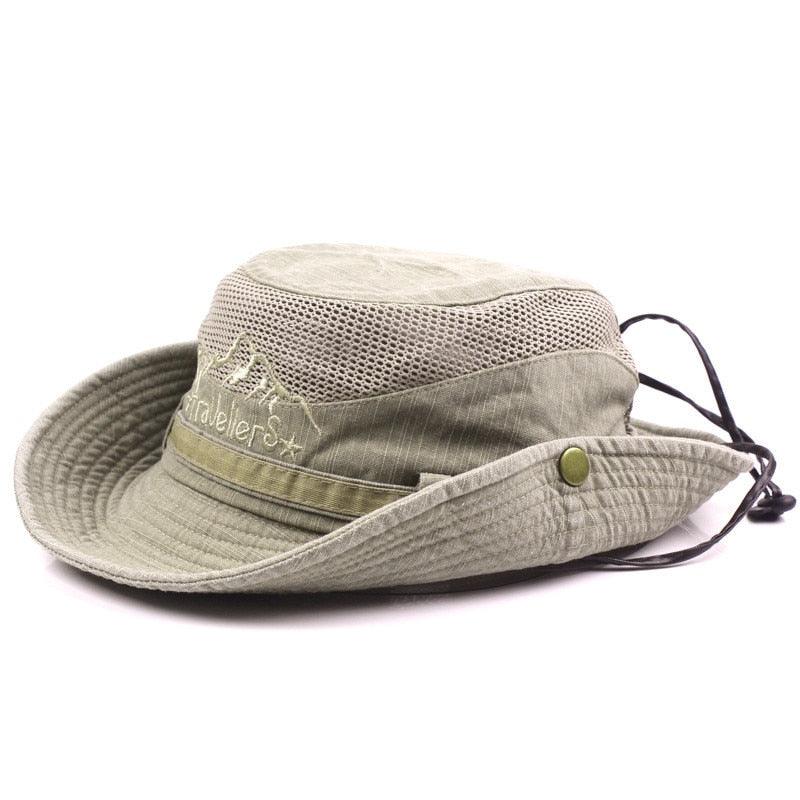 Herren Outdoor-Reisekappe Sommer Mesh Atmungsaktiv Retro Baumwoll-Anglerhut Unisex Erwachsene Hochwertige Hut Dschungel-Angelhüte Neuheit Papa Strandmütze Anglerhut für den Sommer Verstellbarer Hut