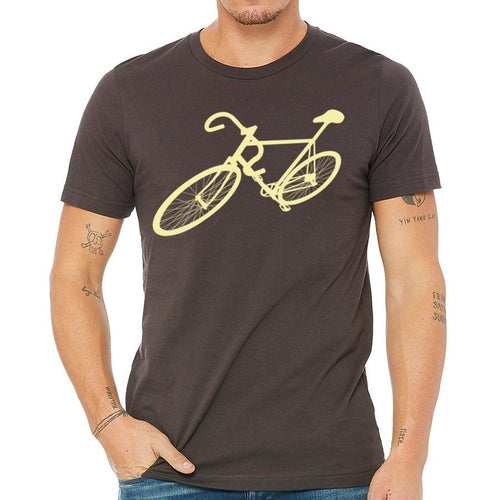 Herren-T-Shirt mit Fahrradmotiv, Baumwolle, weich, Schwarz