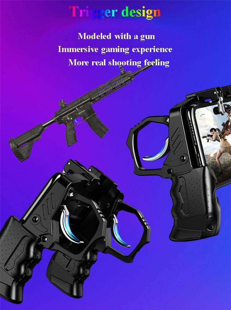 Metal Controller Joystick For Mobile Trigger Gamepad For Android Phone Shooting Game Trigger Fire Buttons Shooter Sensitive Joystick, Gamepad