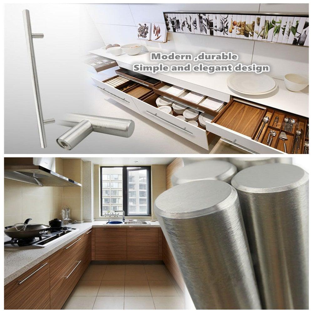 Modern Stainless Steel Kitchen Door Cabinet Bar Handle Pull Knob Cabinet Knobs Furniture Handle Cupboard Drawer Handle Stainless Steel Hollow Tube Bar Drawer Pulls Cupboard Knob For Kitchen Furniture Hardware