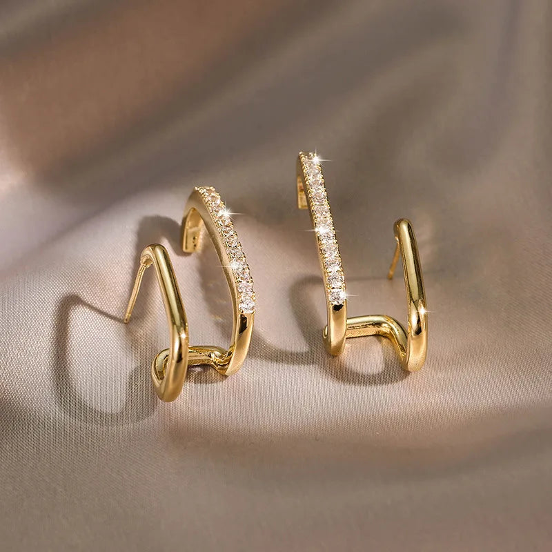 Moissanit Geometrische Ohrstecker 925 Sterling Silber Stecker Geschenk Für Frauen
