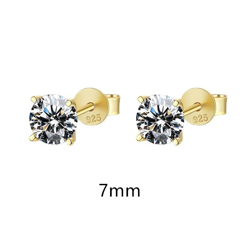 Moissanit 0,25-1,2 Karat D Farbe 925 Sterling Silber Ohrstecker Damen