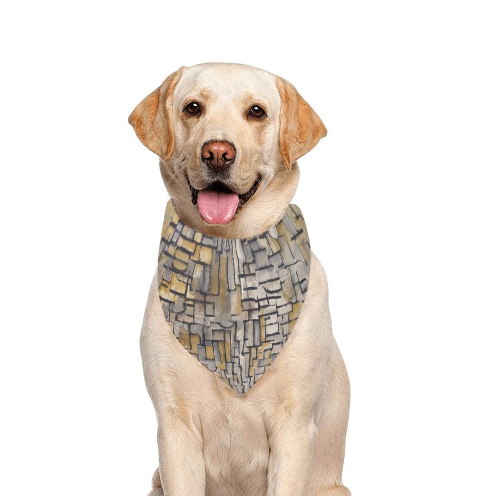 Mondrian Tableau No. 2, Composition No. VII Double-Sided Pet Bandana
