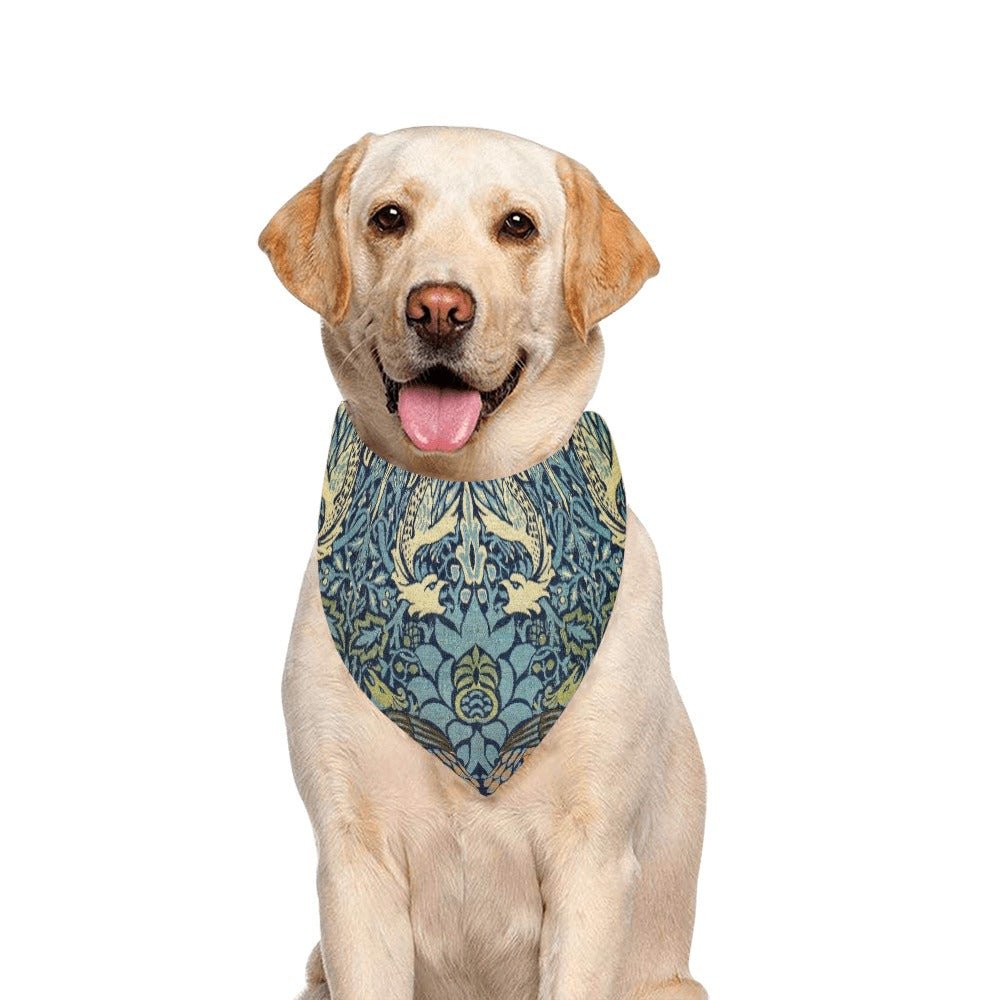 Morris Peacock and Dragon Double-Sided Pet Bandana