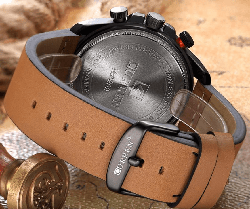 Men's Waterproof Retro Style Watch With Excellent Background, Chronometers Large Numbers Perfect Gift