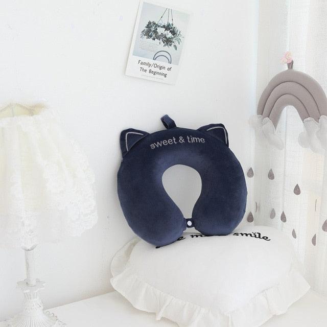 New Animal Memory Cotton U-shaped Pillow Car Neck Pillow Noon Rest Pillow Plane Travel PillowKids Neck Travel Pillows Cute U-Shaped Animal Pillow for Cars Planes Boys Girls Child Gift Ideas