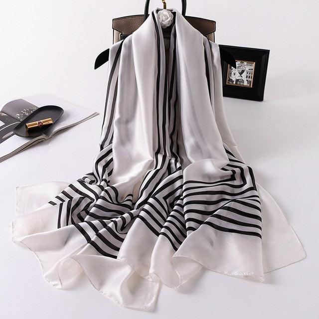 New Brand Designer Luxury Winter Long Silk Scarf Shawls Wraps Print Cotton Scarf Stylish Head Wraps Scarves Hijabs Neck Scarves Lady Hijab For Female
