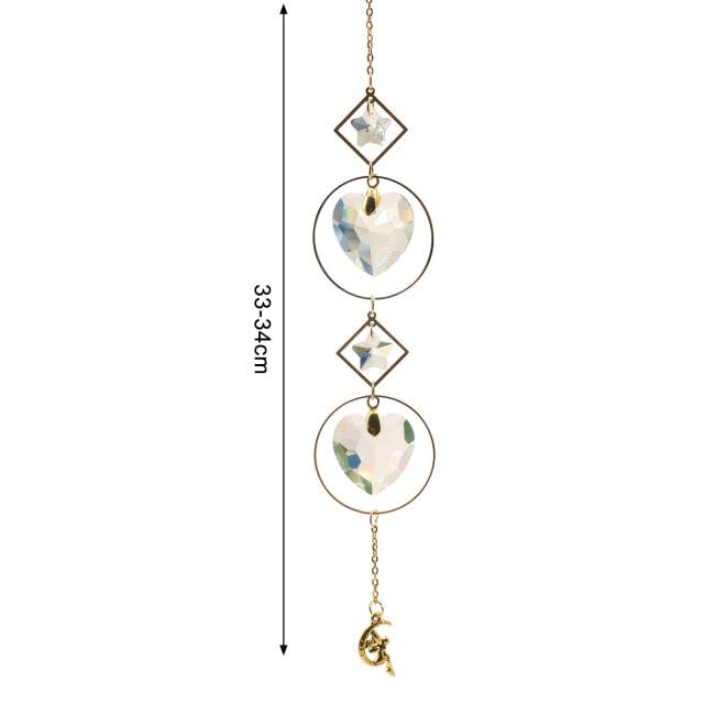 New Crystal Guardian Angel Wing Sun-catcher Car Charm For Rear View Mirror Clear Window Rainbow Maker Collection With Crystal Wind Chimes For Home Garden Hanging Decoration Photography Prop