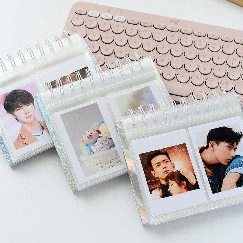 New Desktop Mini Standing Polaroid Photo Album Scrapbooking Photocards album for cards stamps Photo Frame Instar Tabletop Flip Calendar Photo Album Gifts For Everyone