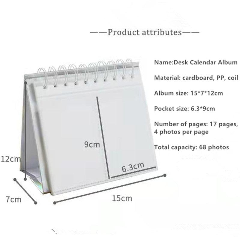 New Desktop Mini Standing Polaroid Photo Album Scrapbooking Photocards album for cards stamps Photo Frame Instar Tabletop Flip Calendar Photo Album Gifts For Everyone