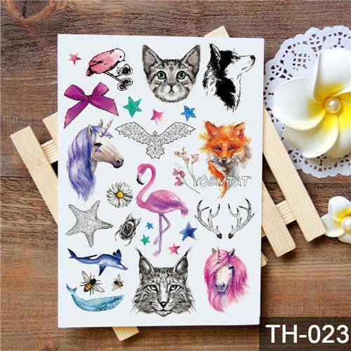 New Different Animals Waterproof Temporary Sticker Tattoo Cute Little Colorful Children Tattoos