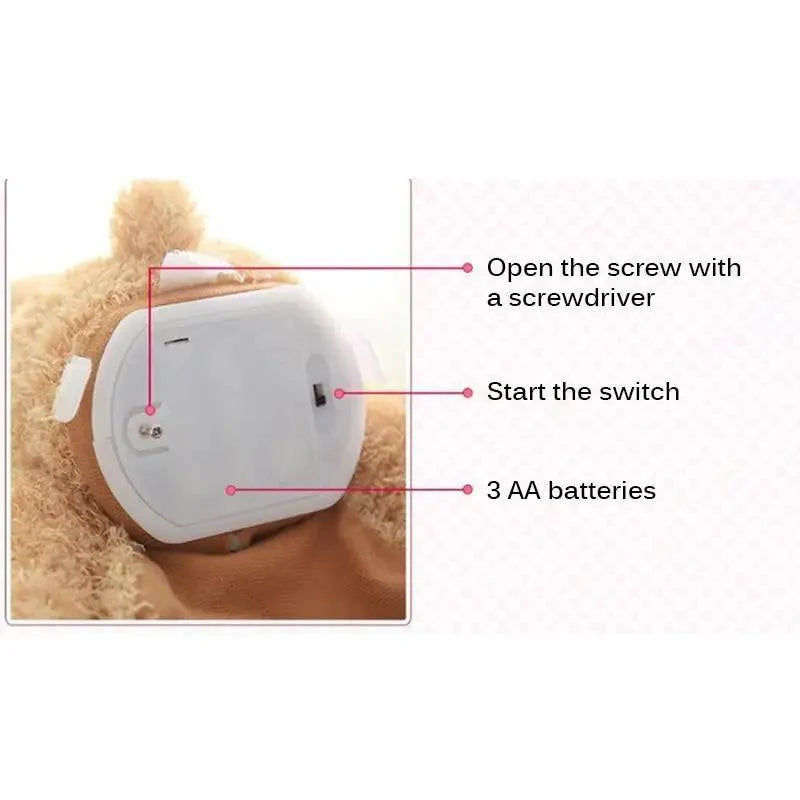 New Elegance 33cm Bear Plush Toys Play Lovely Stuffed Animals Electric Music Bear Toys For Girls Cute Kids Christmas Birthday Gift