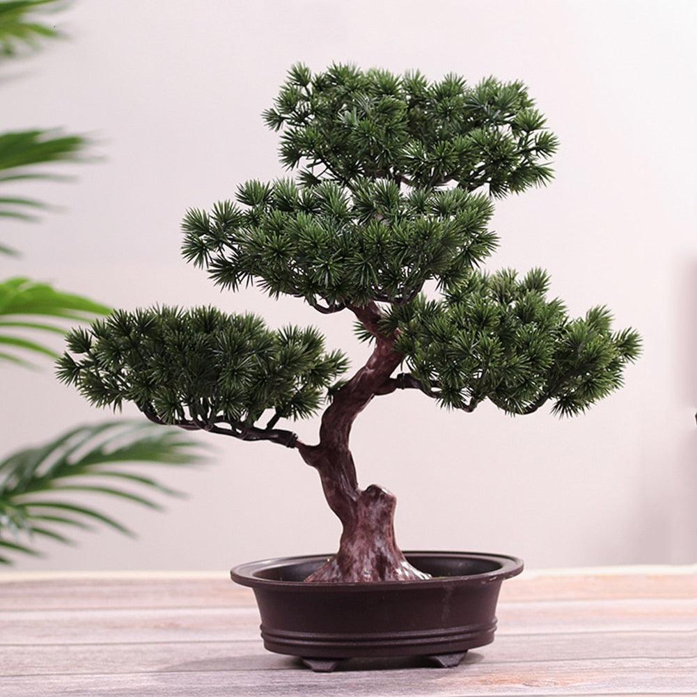New Festival Potted Simulation Decorative Bonsai Home Office Pine Tree Gift Ornament Lifelike Accessory Artificial Bonsai Artificial Bonsai Tree Fake Greenery for Home Office Desk Wall Book Shelf Decor Room Decor