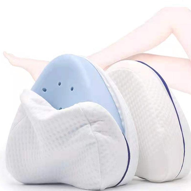 New Memory Cotton Leg Pillow Sleeping Orthopedic Sciatica Back Hip Body Joint Pain Relief Thigh Orthopedic Knee Pillow for Sciatica Relief Back Pain Leg Pain Pregnancy Hip Joint Pain Leg Pad Cushion Home Memory Foam