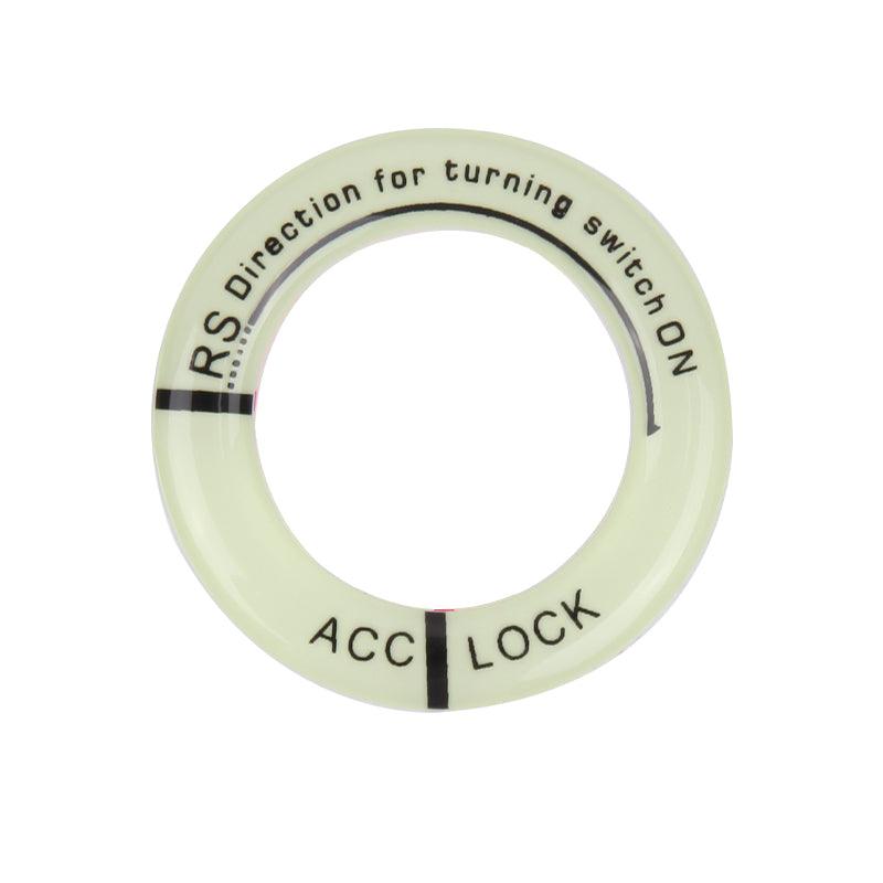 Night Luminous Car Ignition Start Stop Button Fluorescent Circle Luminous Ring Cover Start Stop Button Luminous Start Stop Button Ring Cover Trim Universal Ignition Key Ring Stickers Auto Motorcycle 3D Decals Decoration Fluorescent Circle Auto Interior