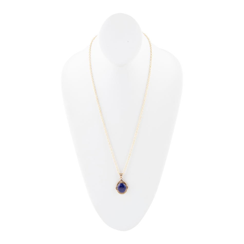 Nova Blue Lapis Pendant and Golden Necklace - ThisandThatShoppe