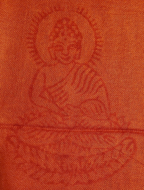 Écharpe légère imprimé symbole Om motif asiatique bohème