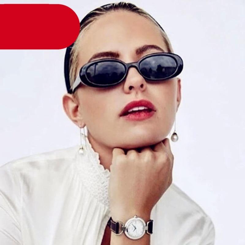 Oval Sunglasses For Women Retro Designer Glasses For Women/Men Small Eyewear For Women Tiny Small 90s Sunglasses Women Polarized Retro Oval Sunglasses Tinted Glasses