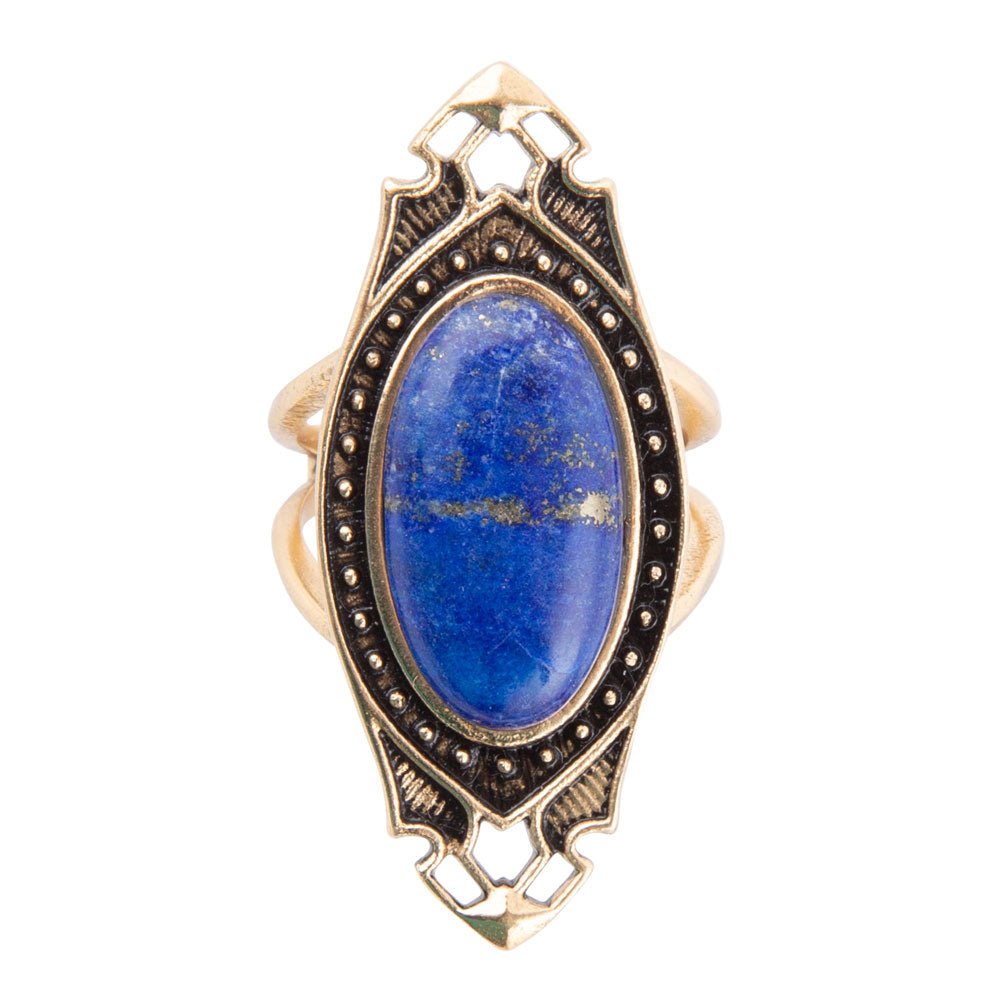 Anneau de lapis-lazuli et de bronze fantôme