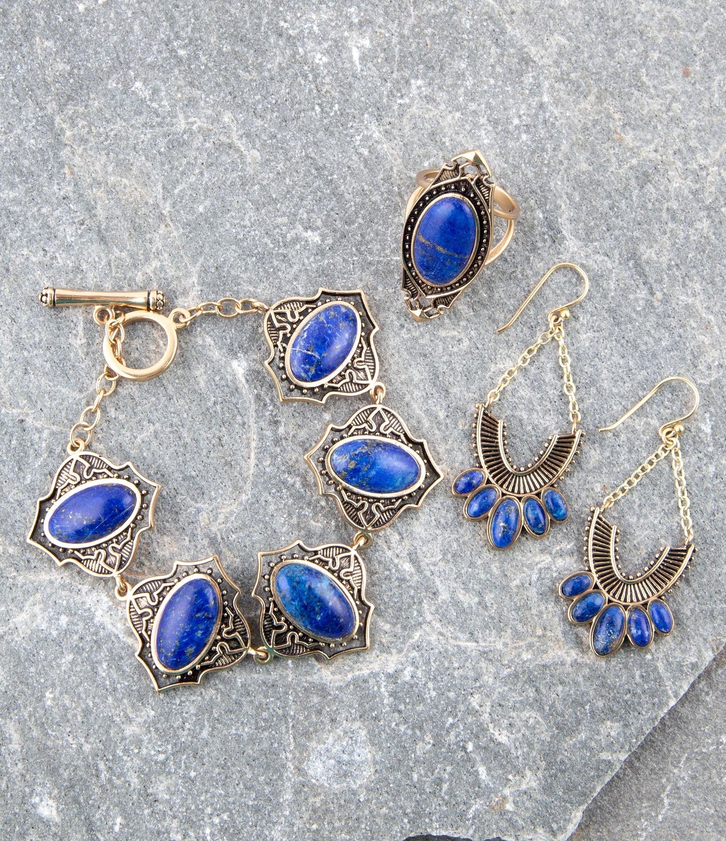 Armband mit Phantom-Lapislazuli-Knebelverschluss