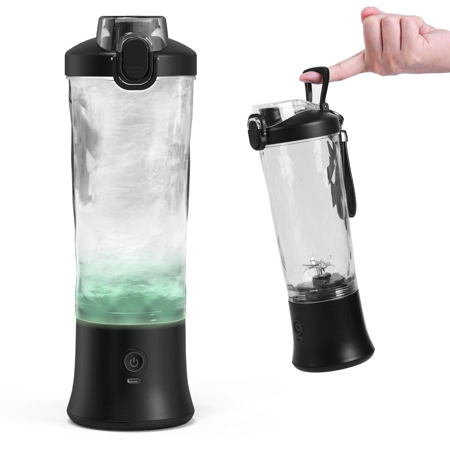Portable Blender 600ml Electric Juicer Fruit Mixers 4000mah Usb Rechargeable Smoothie Mini Blender Personal Juicer Colorful Cup Personal Size Blender Mini Fruit Mixer Milkshake Smoothie Maker With Usb Rechargeable Juicer