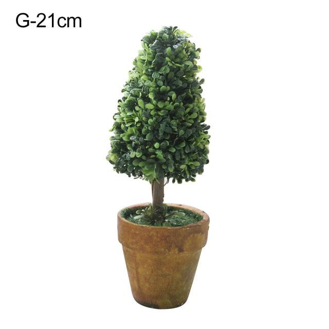 Artificial 1 Pc Heart Star Round Potted Decor Bonsai Ornament Home Garden Wedding Party Decor Home Decoration