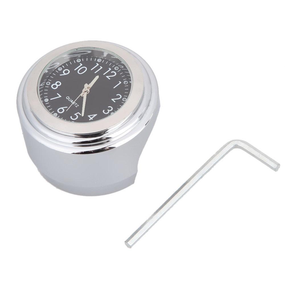 Waterproof Motorcycle Handlebar Mount Quartz Clock Motorcycle Handlebar Motorcycle Handlebar Clock Motorcycle Modification Handlebar Mount Waterproof Quartz Clock Watch Accessories Watch Aluminum Luminous Clock Moto Black Accessories