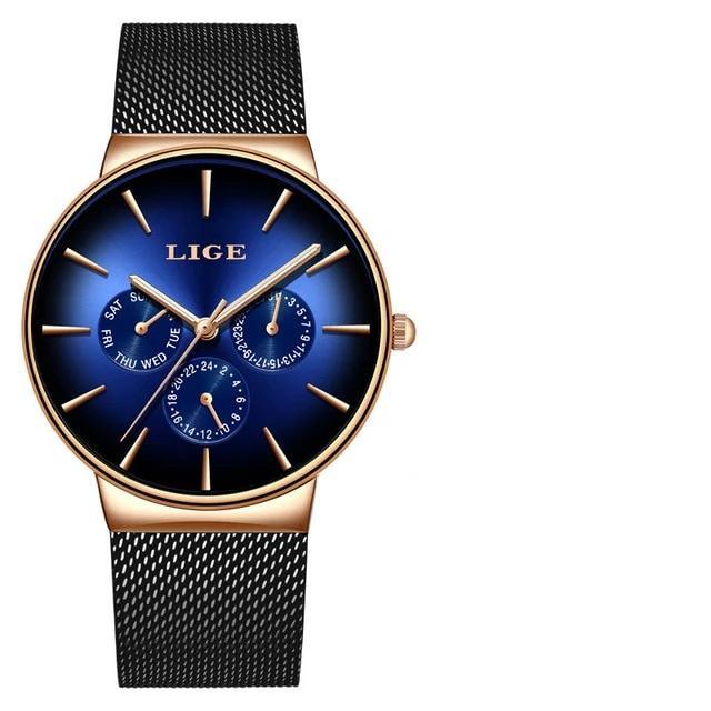 Men's Elegant Watch With Stainless Steel Straps And Chronometers For Day And Date Display Unique Design Perfect Gift For Man And Women