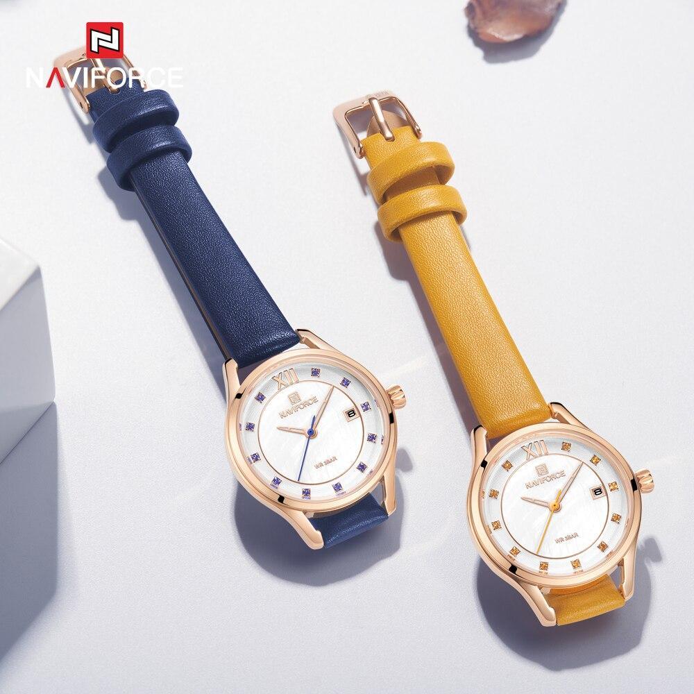 Women's Elegant Watch With Leather Belt And Metal Case Waterproof Wristwatch Excellent Design Perfect Gift