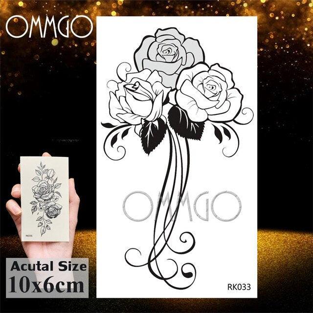Temporary Tattoos Seahorse Dolphin Sticker Watercolor Custom Body Tattoo For Children Women