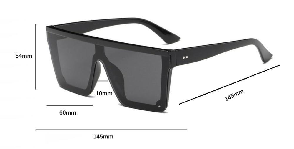 Classic Male Big Black Sunglasses For Men & Women New Fashionable Design New Mirror Pink Square Oversize Square Sunglasses for Women Men
