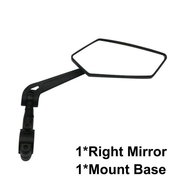New Scratch Resistant Glass Lens Rear View Mirror Bike Cycling Clear Wide Range Back Sight Rearview Reflector Adjustable Handlebar Rotatable Bicycle Rear View Glass Mirror Wide Angle Acrylic Safety Mirror New Scratch Resistant Glass Lens